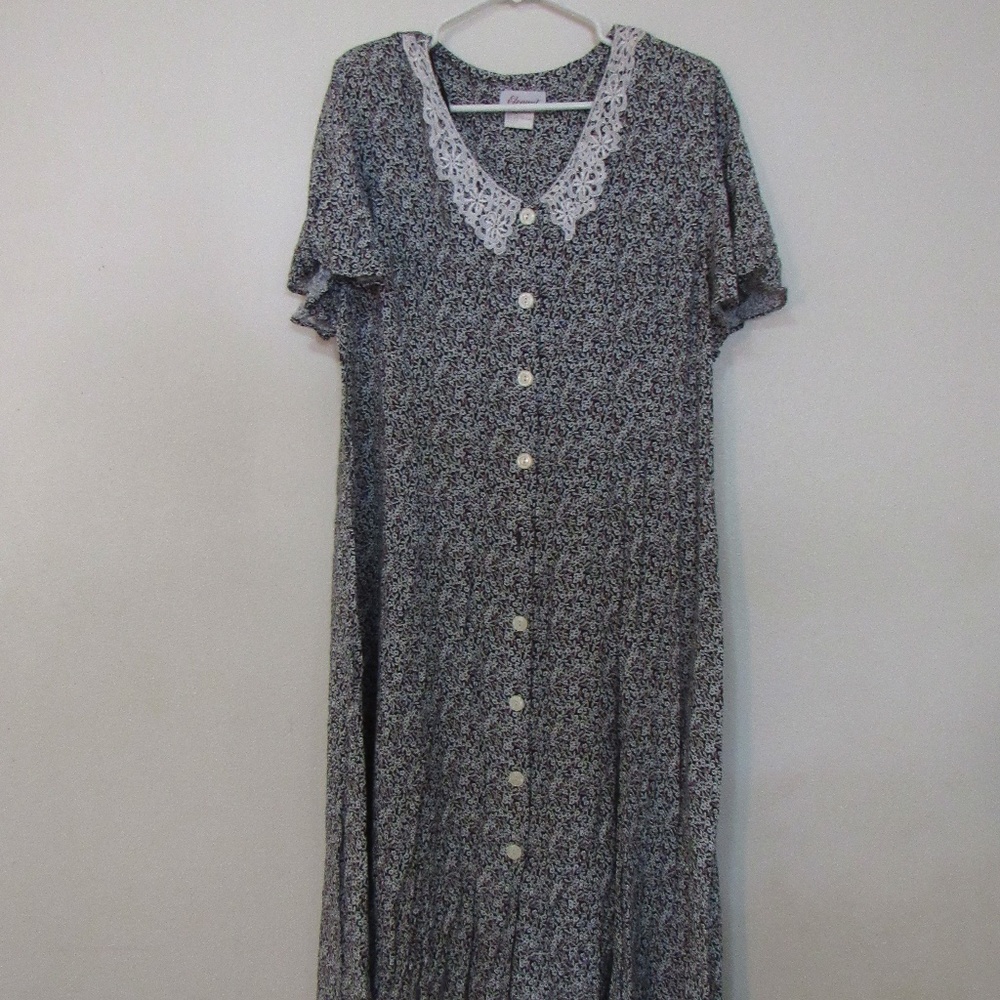 Vintage Cherry Blossom Dress with Peter Pan Collar